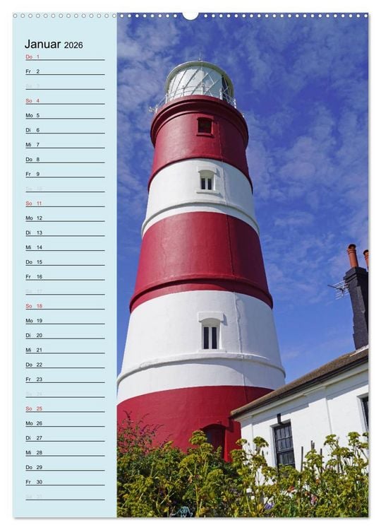 Produktbild: Leuchtt&uuml;rme - Geburtstagskalender (hochwertiger Premium Wandkalender 2026 DIN A2 hoch), Kunstdruck in Hochglanz