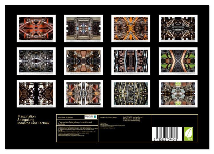 Produktbild: Faszination Spiegelung - Industrie und Technik (Wandkalender 2026 DIN A4 quer), CALVENDO Monatskalender
