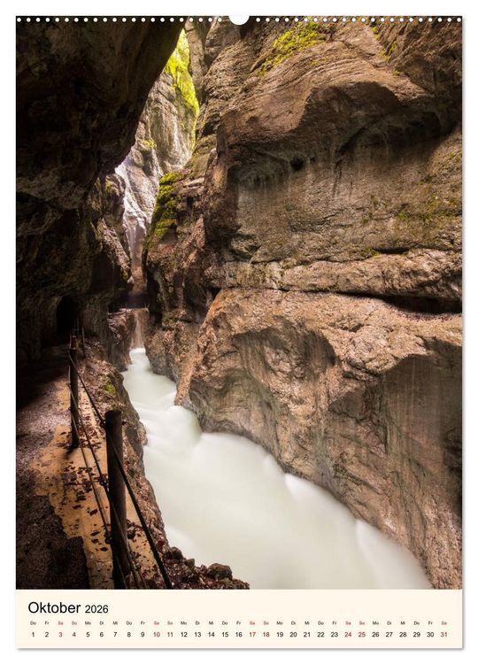 Produktbild: Partnachklamm (hochwertiger Premium Wandkalender 2026 DIN A2 hoch), Kunstdruck in Hochglanz