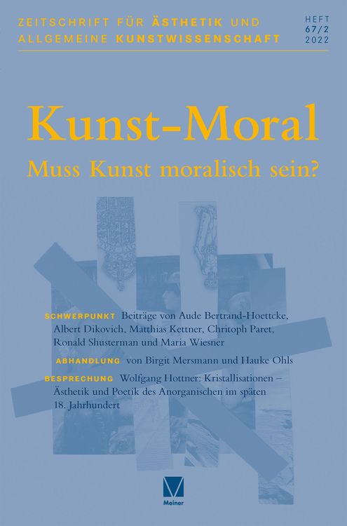 Produktbild: Zeitschrift f&uuml;r &Auml;sthetik und Allgemeine Kunstwissenschaft, Bd. 67/2