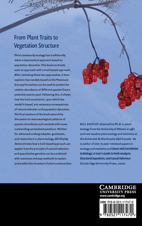 Produktbild: From Plant Traits to Vegetation Structure