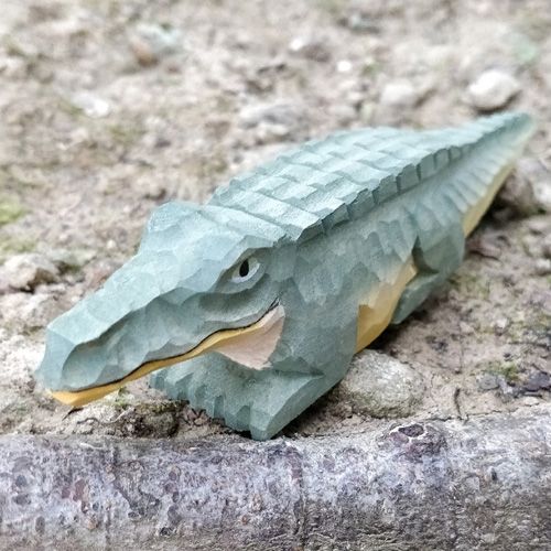 Produktbild: Wudimals A040816 - Krokodil, Crocodile, handgeschnitzt aus Holz