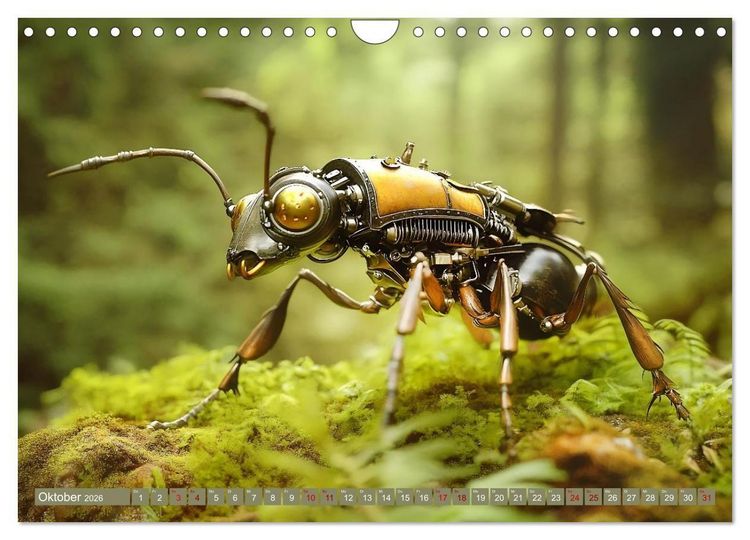 Produktbild: Die fantastische Welt der Steampunk-Insekten (Wandkalender 2026 DIN A4 quer), CALVENDO Monatskalender