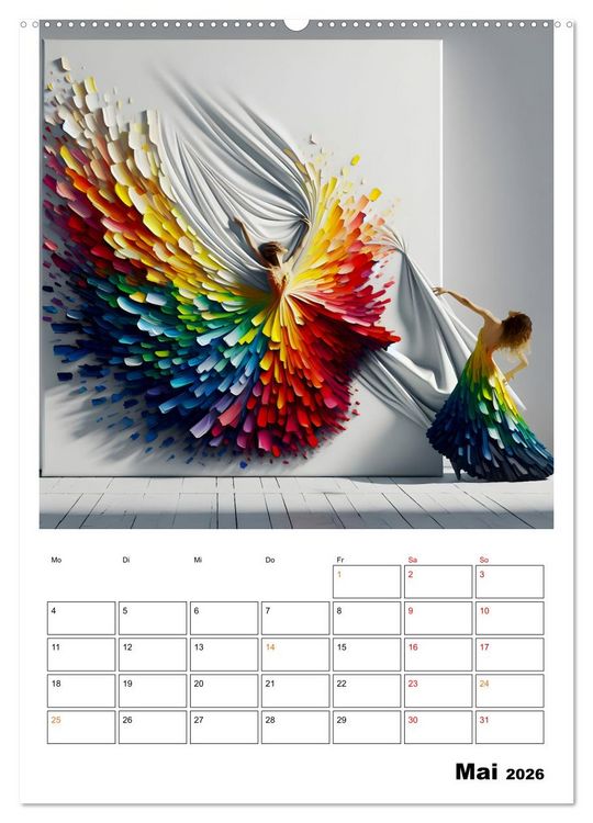 Produktbild: Tanz der Befreiung &ndash; Ballerina auf der Suche nach Freiheit (Wandkalender 2026 DIN A2 hoch), CALVENDO Monatskalender