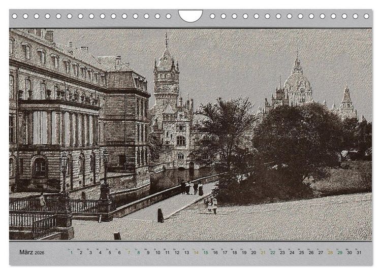 Produktbild: Hannover, alte Aufnahmen neu interpretiert. (Wandkalender 2026 DIN A4 quer), CALVENDO Monatskalender
