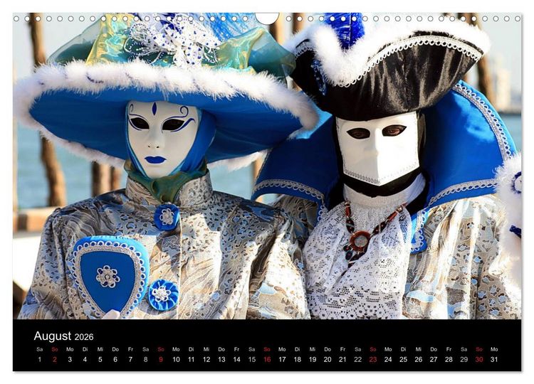 Produktbild: Venedig Maskenball (Wandkalender 2026 DIN A3 quer), CALVENDO Monatskalender