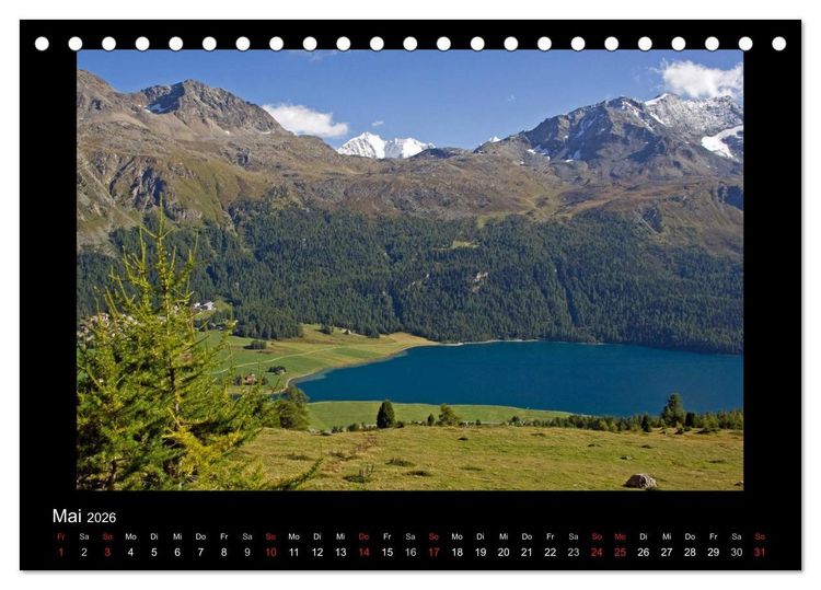Produktbild: Oberengadin (Tischkalender 2026 DIN A5 quer), CALVENDO Monatskalender