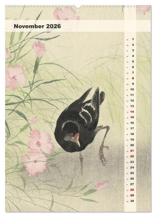 Produktbild: Ohara Koson - Gefiederte Sch&ouml;nheiten (Wandkalender 2026 DIN A2 hoch), CALVENDO Monatskalender