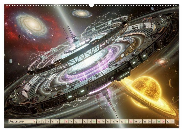 Produktbild: Gravitations-Raumschiffe (Wandkalender 2027 DIN A2 quer), CALVENDO Monatskalender