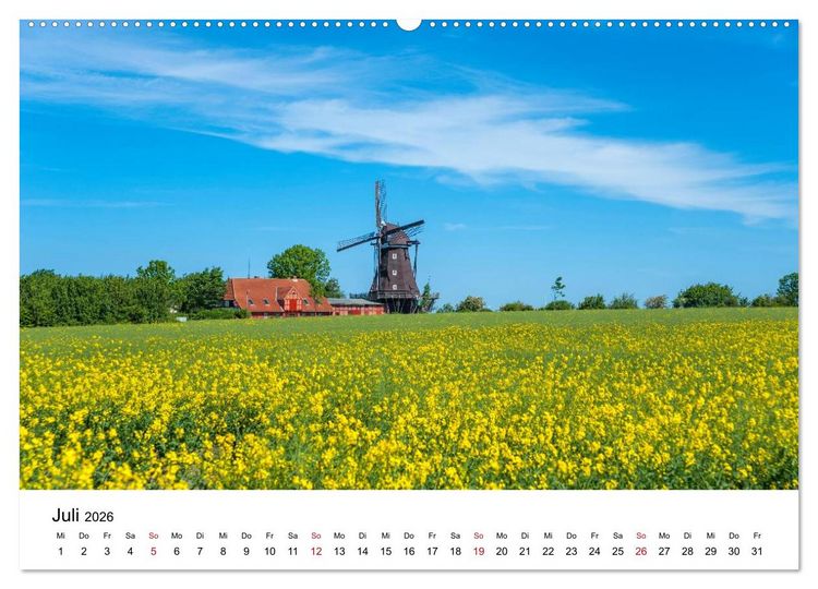 Produktbild: Fehmarn - "fe mer" nat&uuml;rlich "am Meer gelegen" (hochwertiger Premium Wandkalender 2026 DIN A2 quer), Kunstdruck in Hochglanz