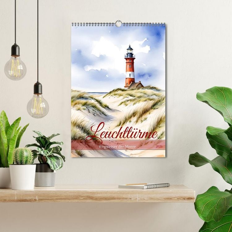 Produktbild: Leuchtt&uuml;rme, Wegweiser der Meere (Wandkalender 2026 DIN A3 hoch), CALVENDO Monatskalender