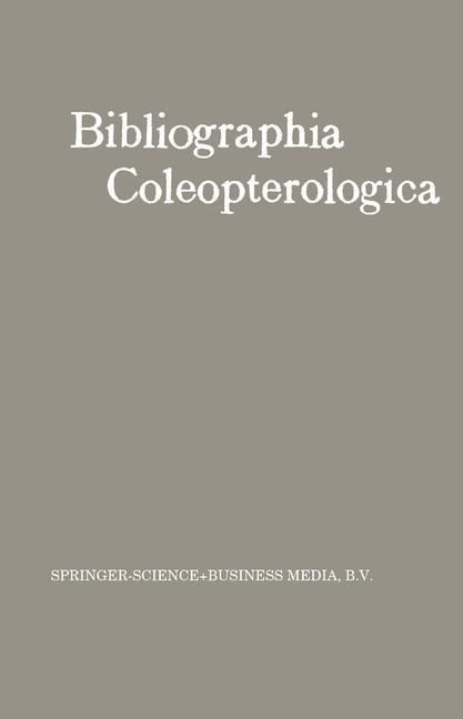 Produktbild: Bibliographia Coleopterologica