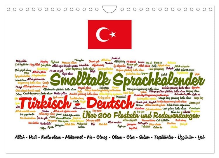 Produktbild: Smalltalk Sprachkalender T&uuml;rkisch-Deutsch (Wandkalender 2026 DIN A4 quer), CALVENDO Monatskalender