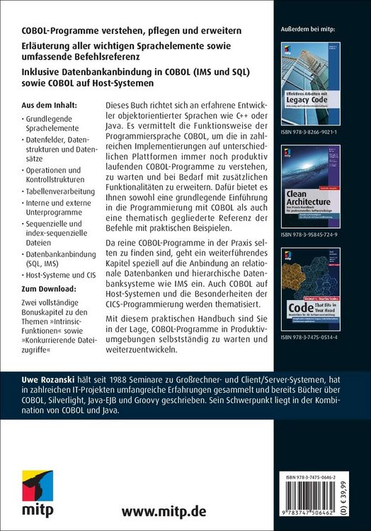 Produktbild: COBOL - Altsysteme warten und erweitern