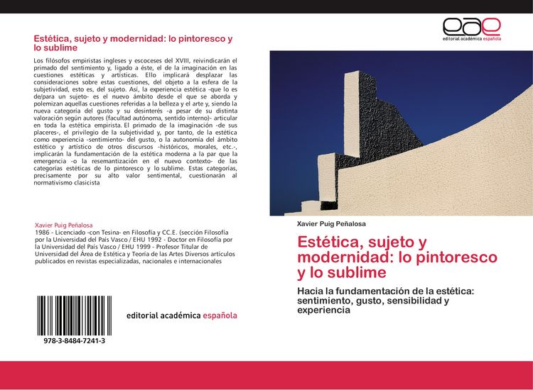 Produktbild: Est&eacute;tica, sujeto y modernidad: lo pintoresco y lo sublime