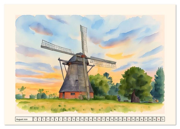 Produktbild: Unterwegs im Emsland (Tischkalender 2026 DIN A5 quer), CALVENDO Monatskalender