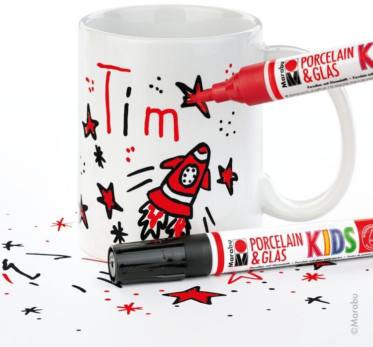 Produktbild: Marabu KiDS Porcelain und Glaspainter Tassen Malset Tim
