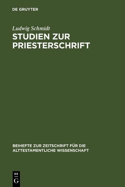 Produktbild: Studien zur Priesterschrift