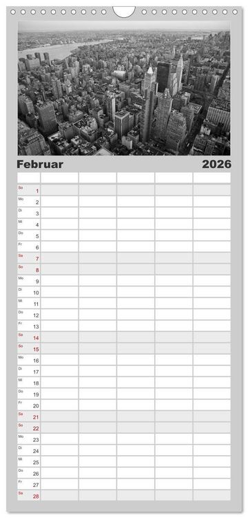 Produktbild: Familienplaner 2026 - New York &ndash; The Big Apple mit 5 Spalten (Wandkalender, 21 x 45 cm) CALVENDO