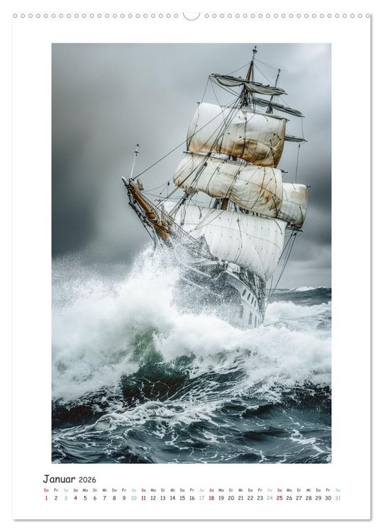 Produktbild: Segelnde Sch&ouml;nheit (hochwertiger Premium Wandkalender 2026 DIN A2 hoch), Kunstdruck in Hochglanz
