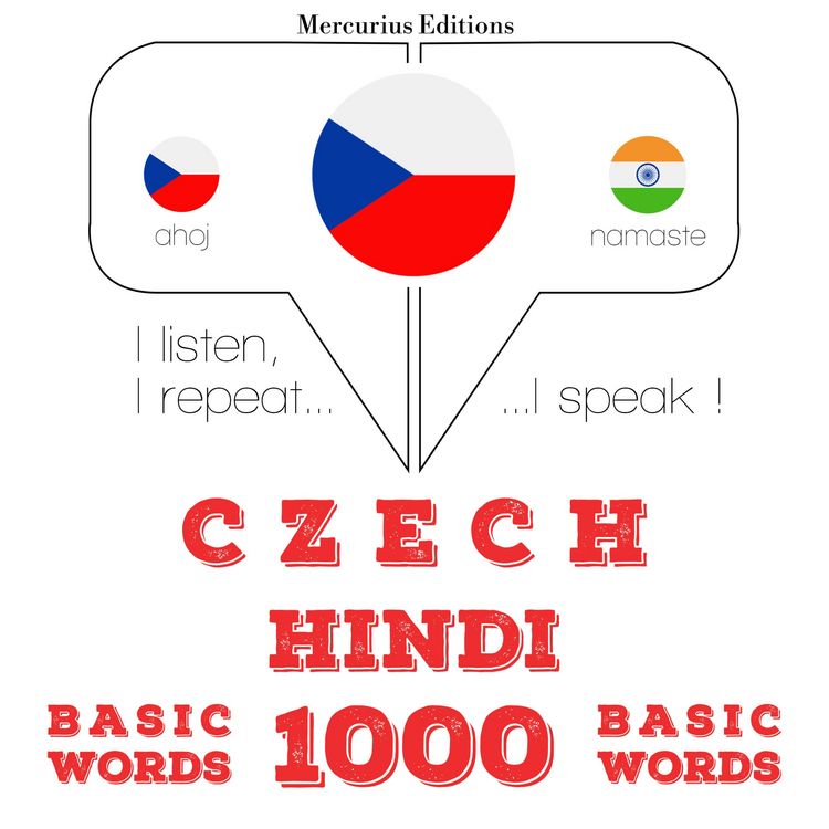 Produktbild: Če&scaron;tina - hind&scaron;tina: 1000 z&aacute;kladn&iacute;ch slov