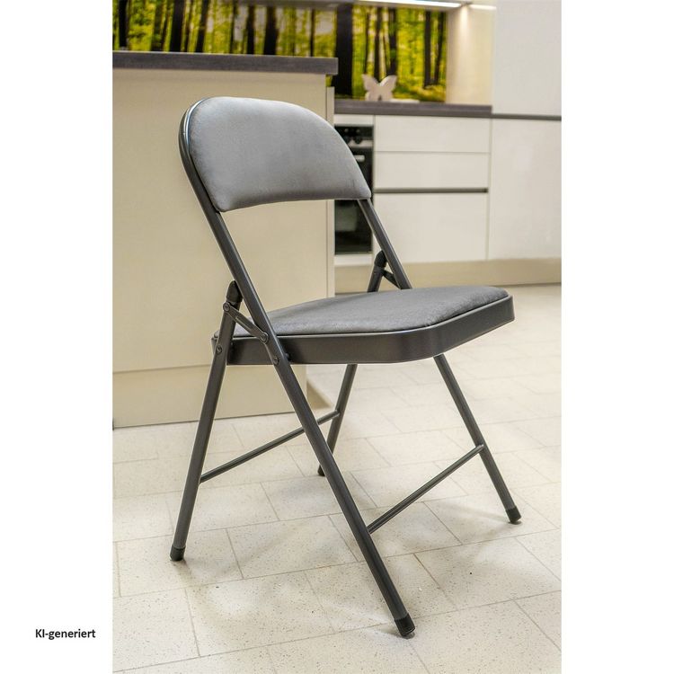 Produktbild: HTI-Living HTI-Living Klappstuhl 4er Set Grau HTI-Living Klappstuhl 4er Set Grau