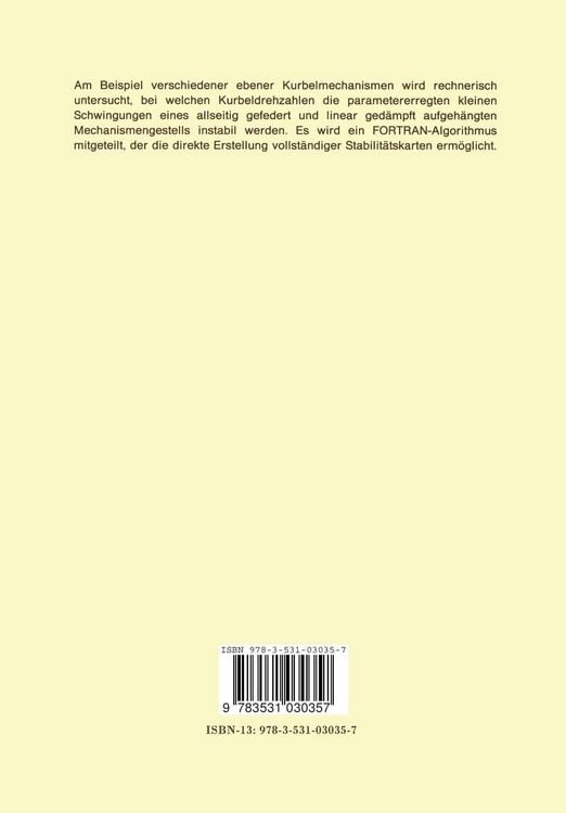 Produktbild: Zur Berechnung der Stabilit&auml;t der Gestellbewegungen ebener Mechanismen