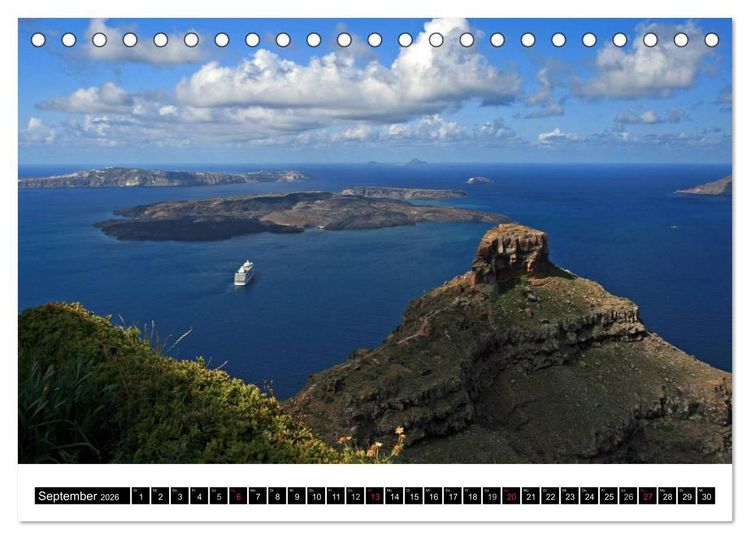 Produktbild: Inselh&uuml;pfen Kykladen Santorini - Naxos - Paros - Mykonos (Tischkalender 2026 DIN A5 quer), CALVENDO Monatskalender