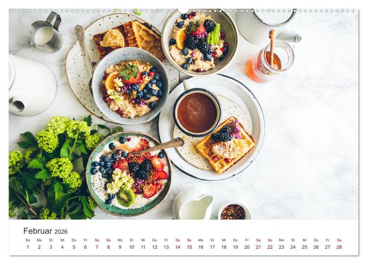 Produktbild: Veganer Essen - Pflanzenbasierte K&ouml;stlichkeiten (hochwertiger Premium Wandkalender 2026 DIN A2 quer), Kunstdruck in Hochglanz
