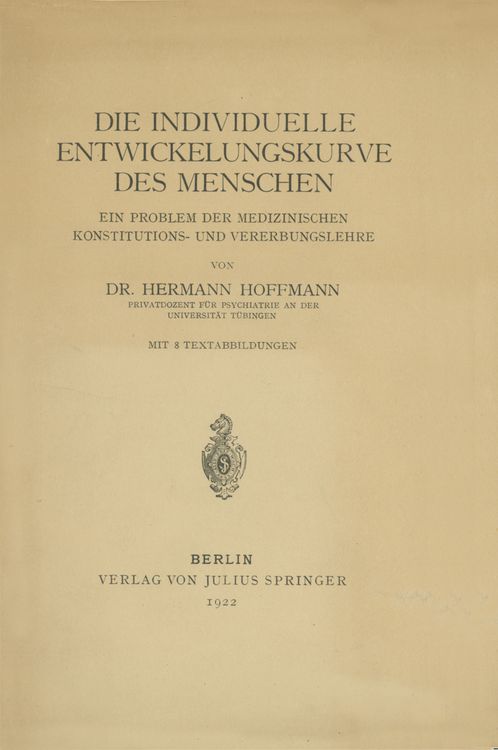 Produktbild: Die individuelle Entwickelungskurve des Menschen