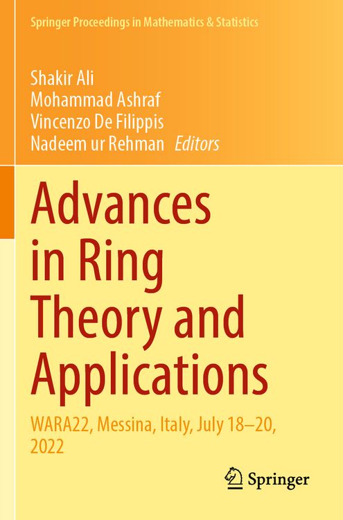 Produktbild: Advances in Ring Theory and Applications