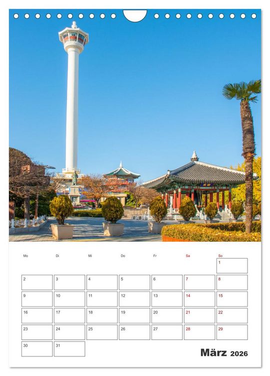 Produktbild: Busan - Reiseplaner (Wandkalender 2026 DIN A4 hoch), CALVENDO Monatskalender