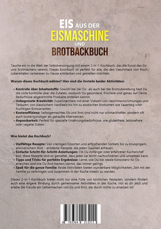 Produktbild: Eis aus der Eismaschine und Brotbackbuch