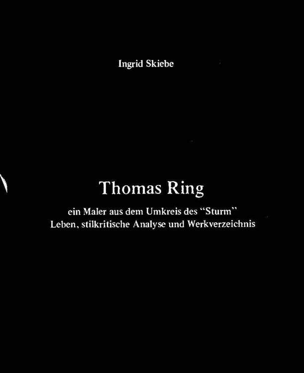 Produktbild: Thomas Ring - ein Maler aus dem Umkreis des "Sturm"