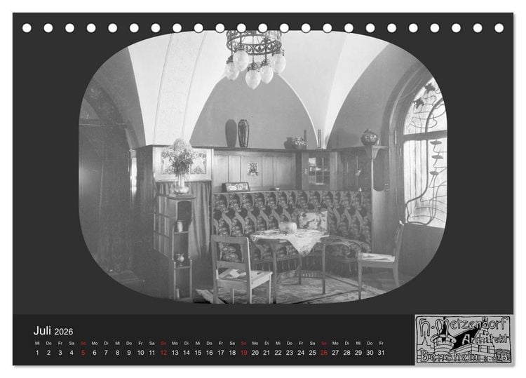 Produktbild: Lebensr&auml;ume um 1900 (Tischkalender 2026 DIN A5 quer), CALVENDO Monatskalender