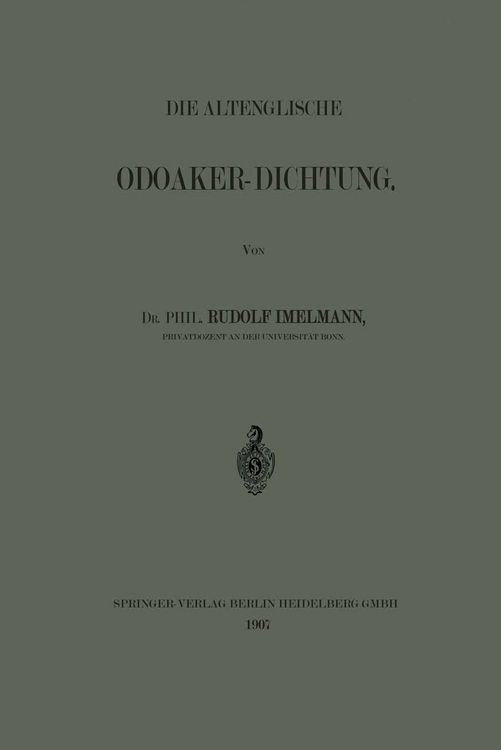 Produktbild: Die Altenglische Odoaker-Dichtung