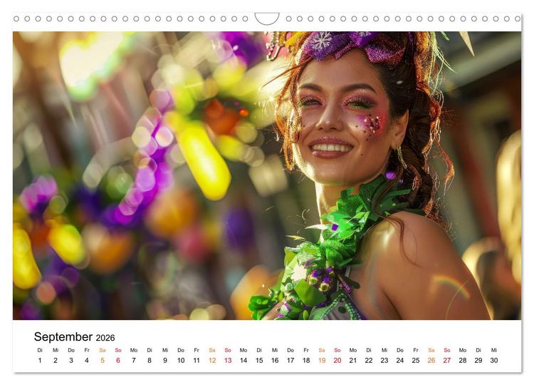 Produktbild: Karneval - sch&ouml;ne Momente weltweit (Wandkalender 2026 DIN A3 quer), CALVENDO Monatskalender