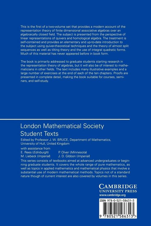Produktbild: Elements of the Representation Theory of Associative Algebras