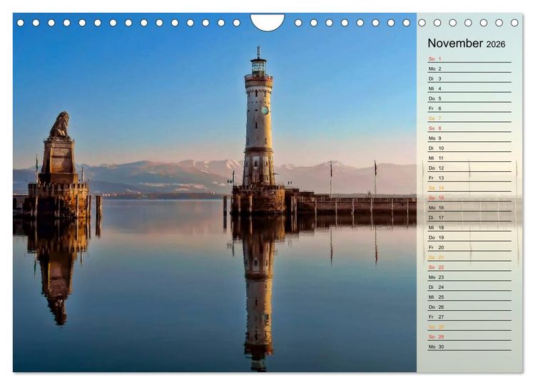 Produktbild: Leuchtt&uuml;rme - maritime Wegweiser in Deutschland (Wandkalender 2026 DIN A4 quer), CALVENDO Monatskalender