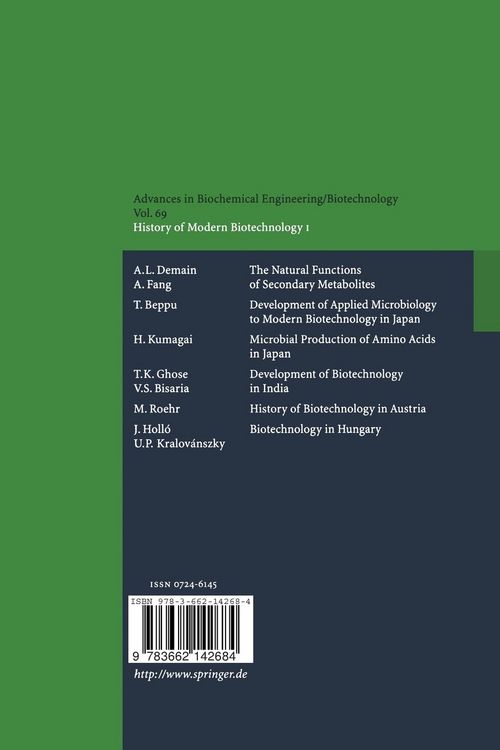 Produktbild: History of Modern Biotechnology I