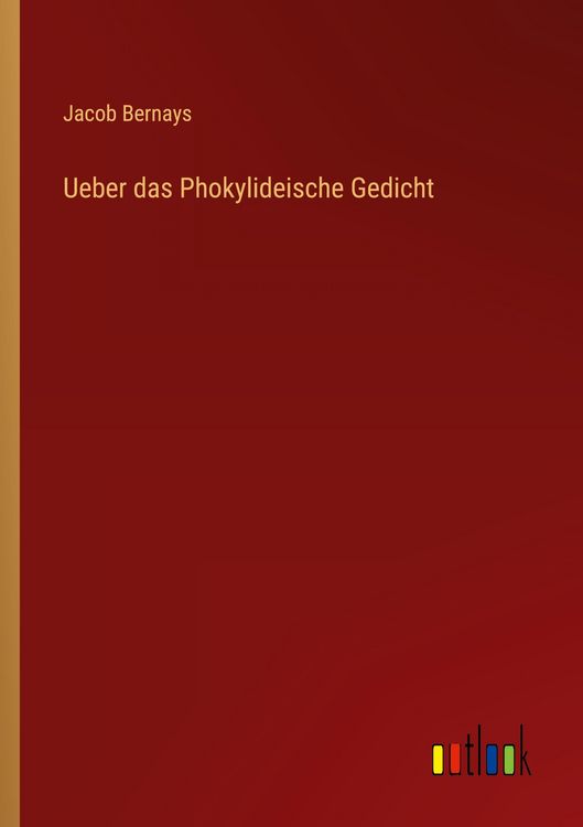 Produktbild: Ueber das Phokylideische Gedicht