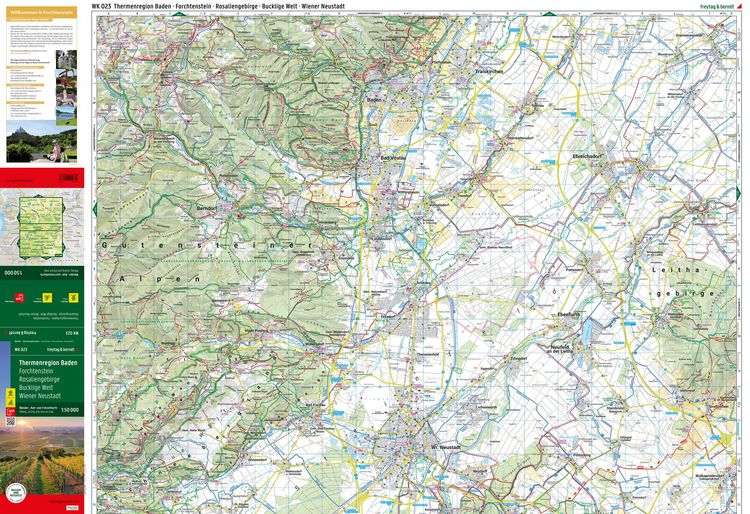 Produktbild: freytag & berndt Wanderkarte WK 023 Thermenregion Baden, Forchtenstein - Rosaliengebirge - Bucklige Welt - Wiener Neustadt 1:50.000