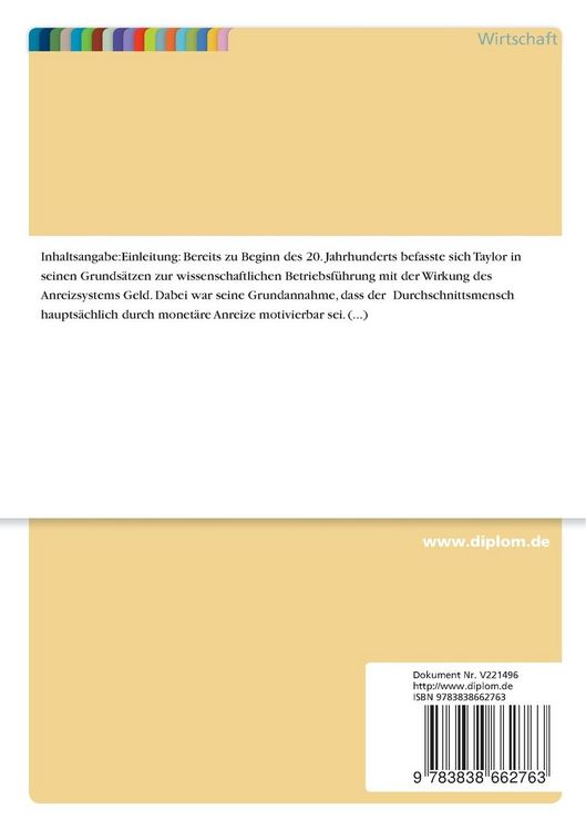 Produktbild: Geld als Anreizinstrument