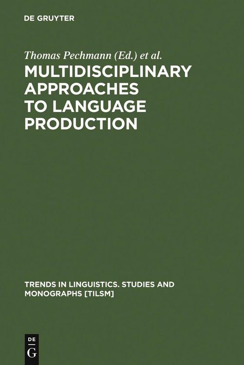 Produktbild: Multidisciplinary Approaches to Language Production