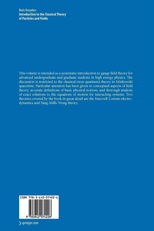Produktbild: Introduction to the Classical Theory of Particles and Fields