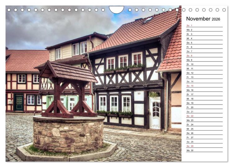 Produktbild: Fachwerkh&auml;user im Harz (Wandkalender 2026 DIN A4 quer), CALVENDO Monatskalender