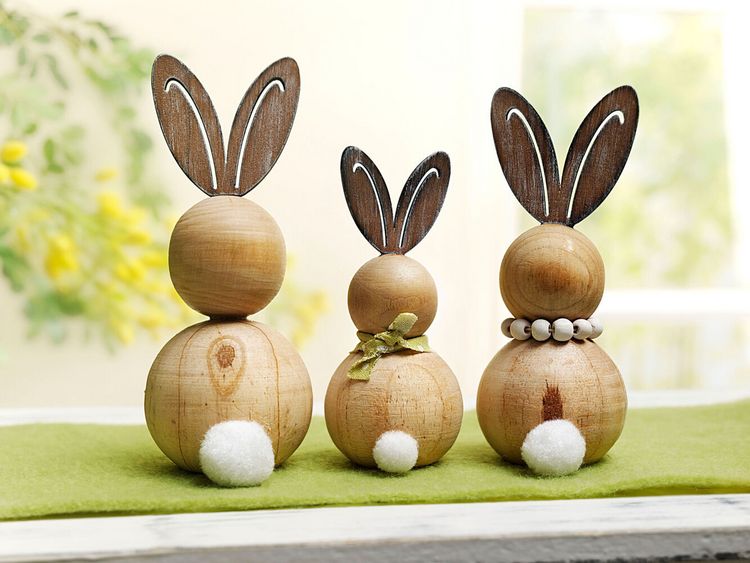 Dekofiguren "Hasenfamilie Lampl" 3er-Set
