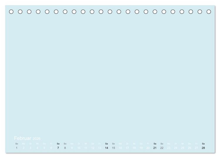 Produktbild: Bastelkalender - hell Blau (Tischkalender 2026 DIN A5 quer), CALVENDO Monatskalender