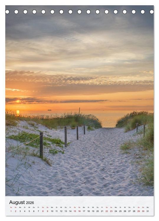 Produktbild: Fischland-Dar&szlig;-Zingst - Im Licht des Nordens (Tischkalender 2026 DIN A5 hoch), CALVENDO Monatskalender