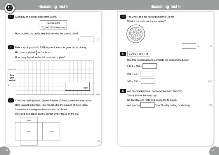 Produktbild: KS2 Maths and English SATs 10-Minute Tests